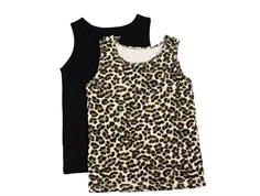 Kids ONLY black/leo tank top (2-pak)